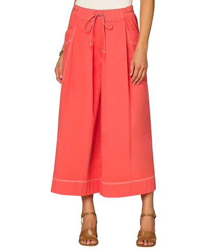 Democracy Petite Skyrise Wide Leg Crop Glider Pants