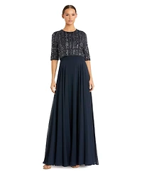 Women's Chiffon Beaded Gown