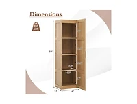 Slickblue 4-Shelf Tall Storage Cabinet for Bathroom and Living Room