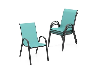 Slickblue 4-Piece Patio Chair Set with All-Weather Fabric for Outdoor Use