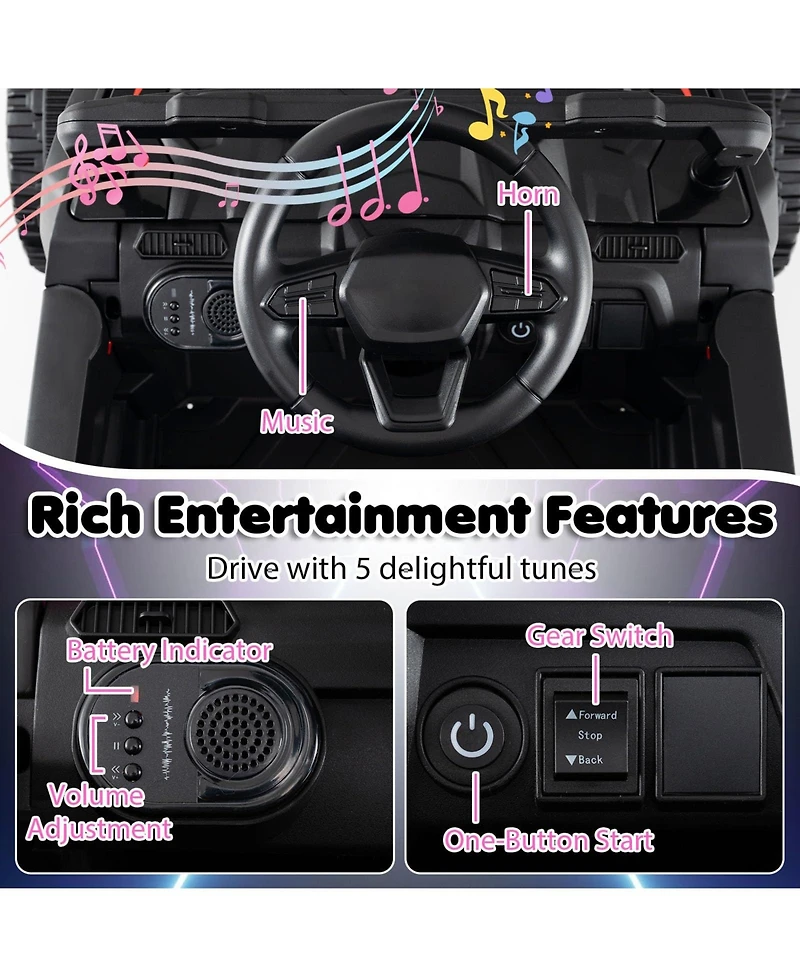 Mecale 12V Battery Powered Ride On Tractor with Parent Remote