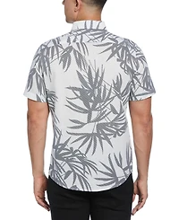 Cubavera Men's Textured Fern Print Shirt