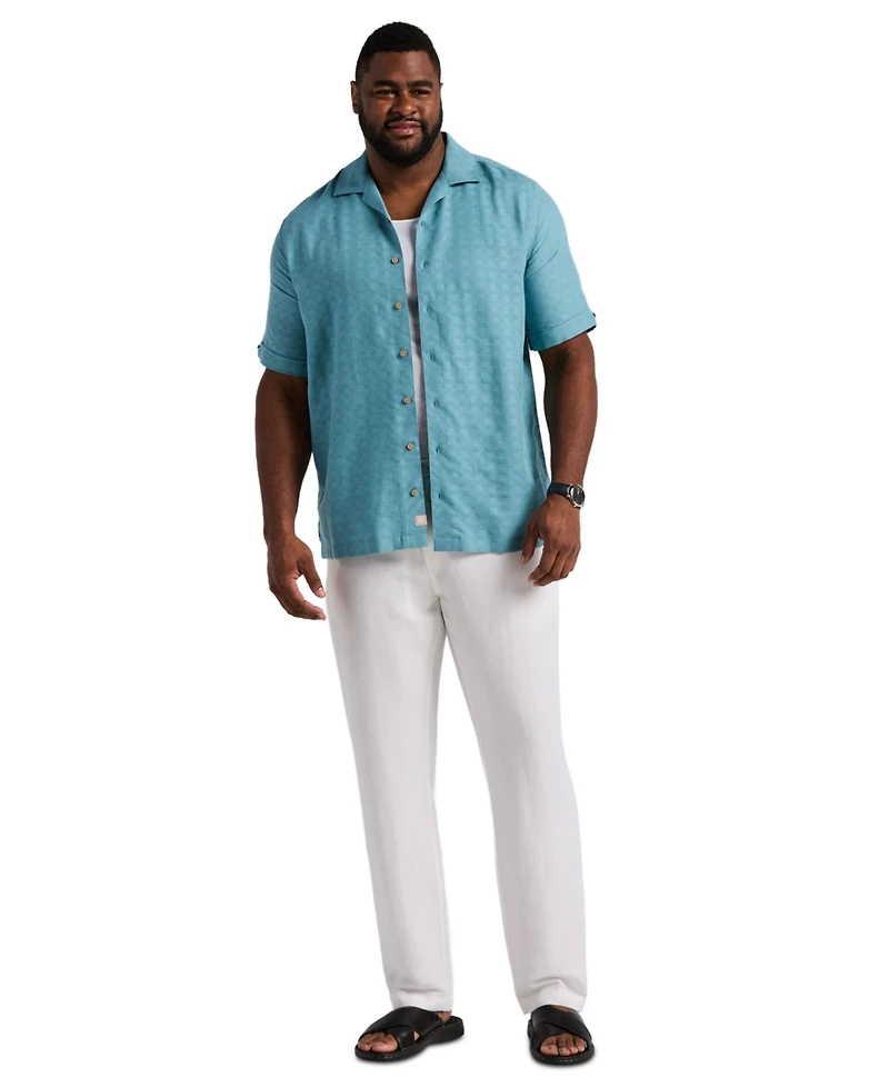 Cubavera Men's Big & Tall Geometric Dobby Print Shirt
