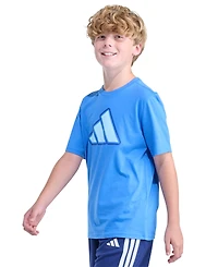 adidas Boys' 8-20 Short-Sleeve Two Color Logo T-Shirt
