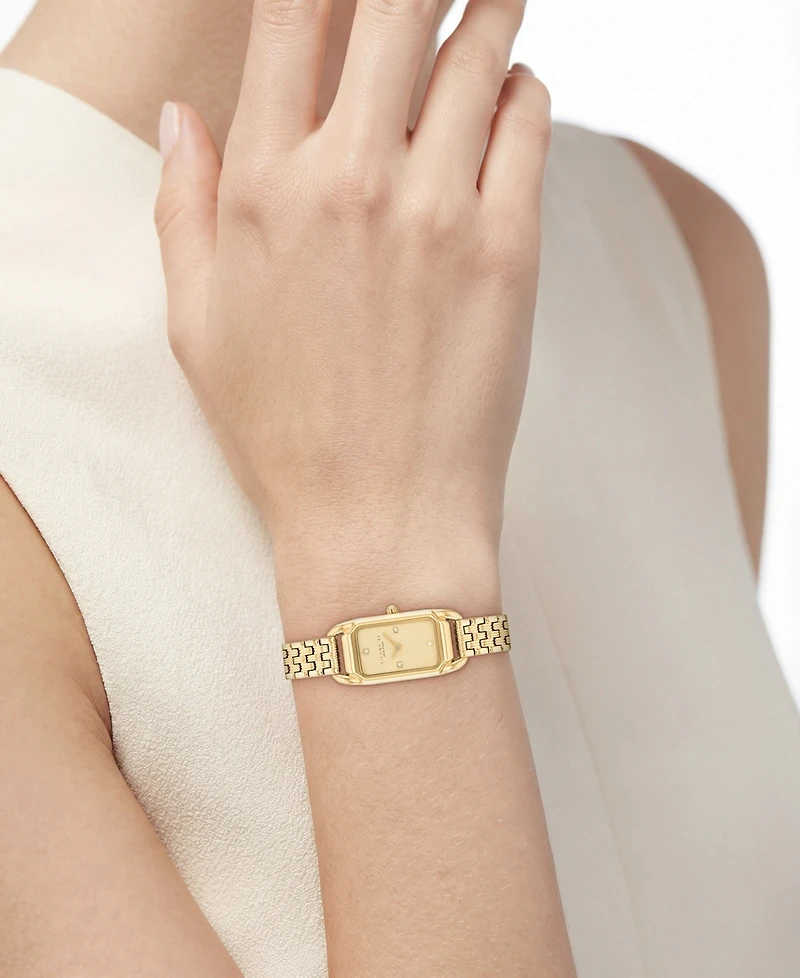 Coach Women's Cadie Gold Tone Stainless Steel Bracelet Watch, 17.5mm