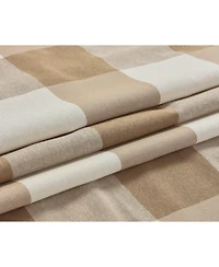 Kate Aurora Country Farmhouse Rod Pocket Buffalo Plaid Gingham Tie Up Window Curtain Panel