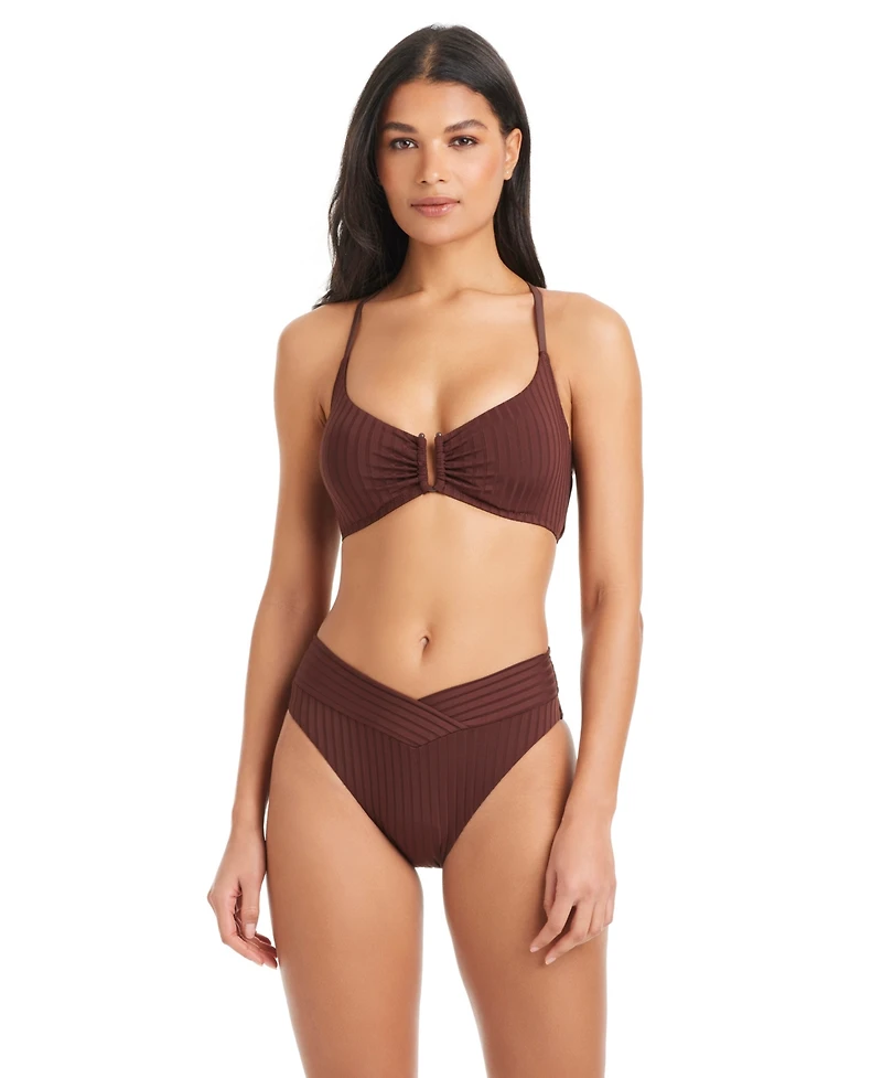 Sanctuary Women's Refresh Ribbed Tie-Back Underwire Bra