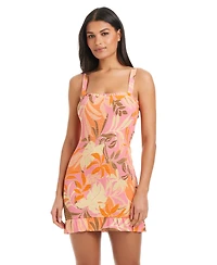 Sanctuary Women's Smocked Square Neck Cover-Up Dress