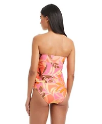 Sanctuary Womens Pull On Tankini Top Frangipani Moderate Coverage Swim Bottoms