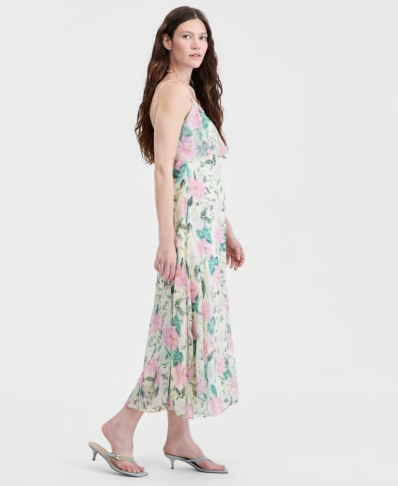 On 34th Women's Lena Lotus Printed Chiffon Ruffled Maxi Dress, Macy's Exclusive
