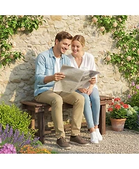 Outsunny Wooden Garden Bench Wood