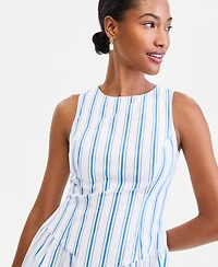 On 34th Women's Cotton Bayside Stripe Drop-Waist Midi Dress, Macy's Exclusive