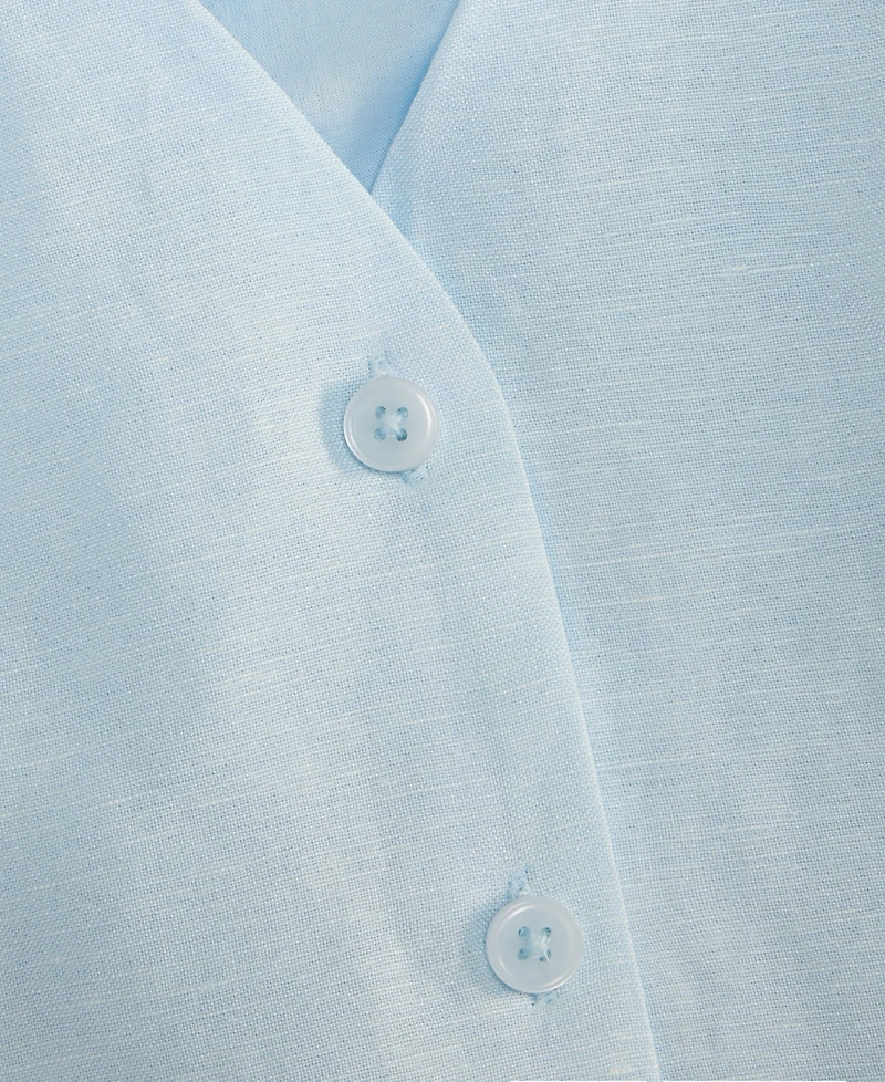 On 34th Women's Linen-Blend V-Neck Minidress, Macy's Exclusive