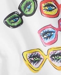 Women's Cropped Sunglasses T-Shirt, Macy's Exclusive- Molly Rogers Capsule Collection