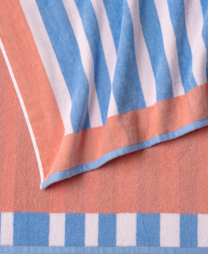 The Beach House Frame Stripe Cotton Towel, 40" x 70"