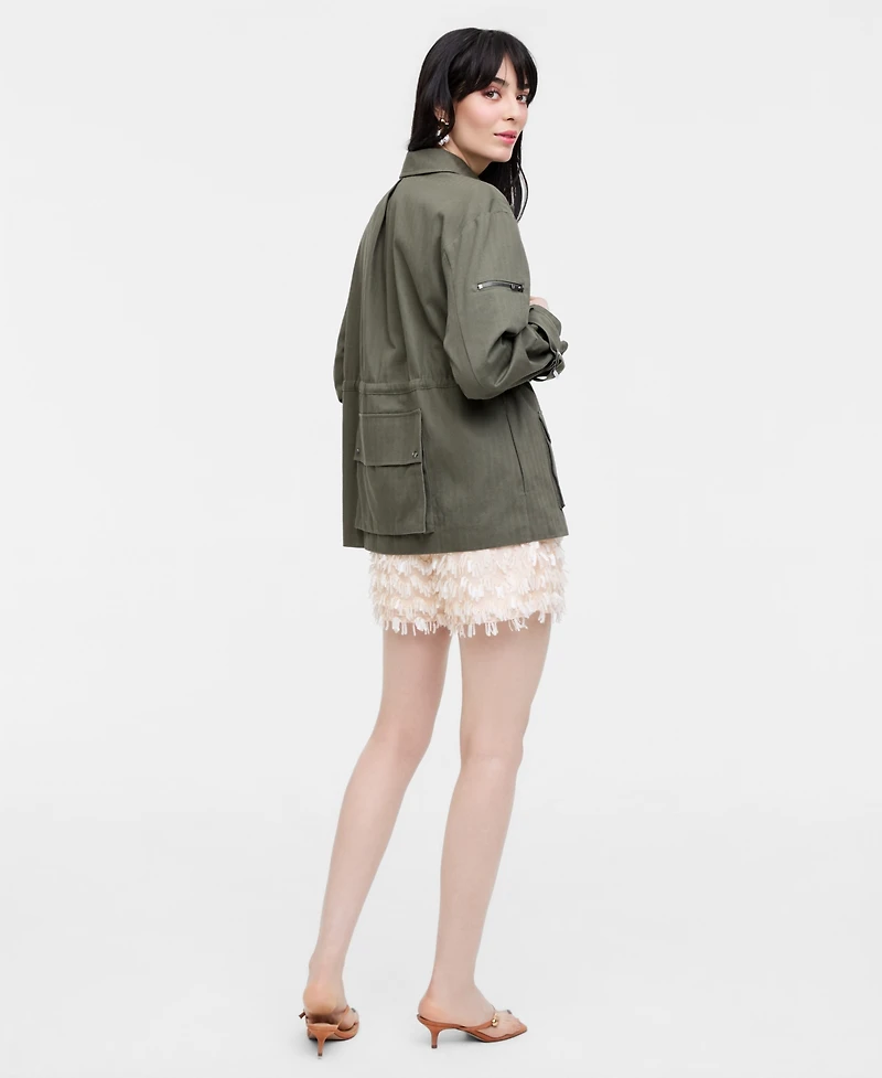 Women's Back Pocket Utility Jacket, Macy's Exclusive- Molly Rogers Capsule Collection