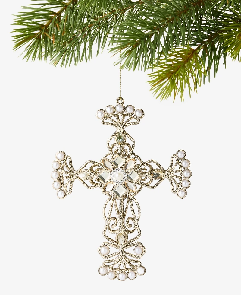 Holiday Lane Blessed Cross Ornament, Macy's Exclusive