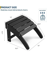 gaomon Hdpe Adirondack Ottoman Foot Rest, Weather Resistant Outdoor Footstool for Adirondack Chair