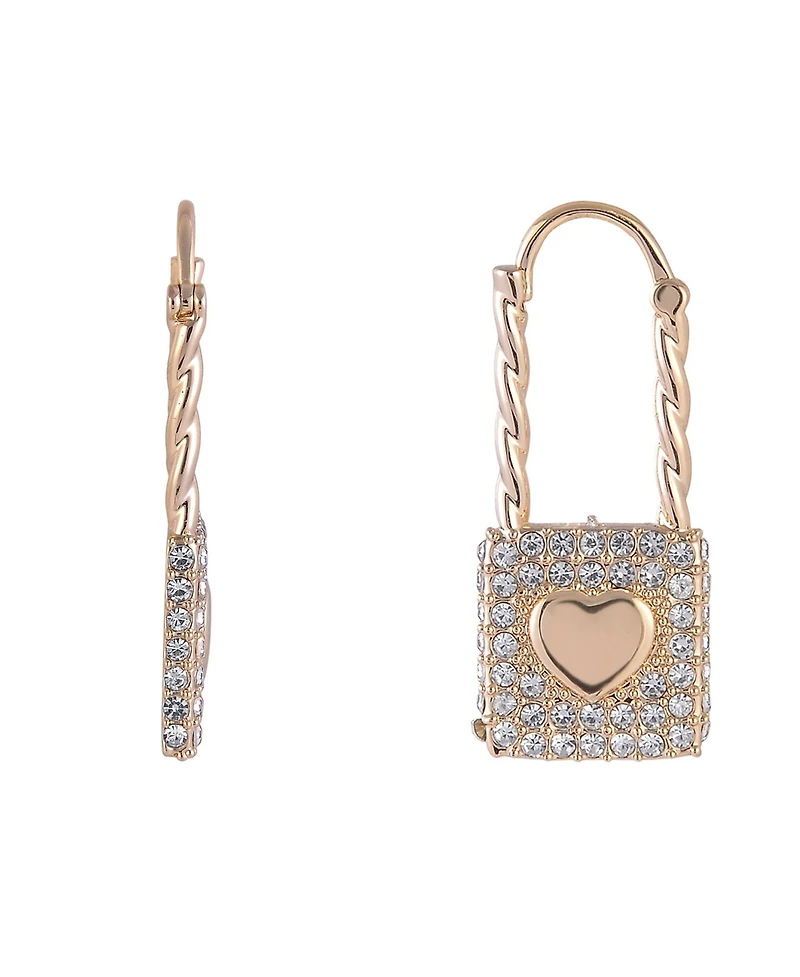 Hallmark Heart & Stone Lock Earrings
