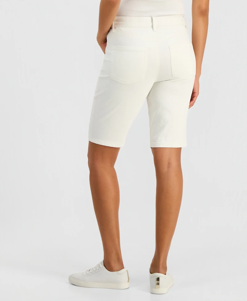Style & Co Women's Mid-Rise Denim Bermuda Shorts, Macy's Exclusive