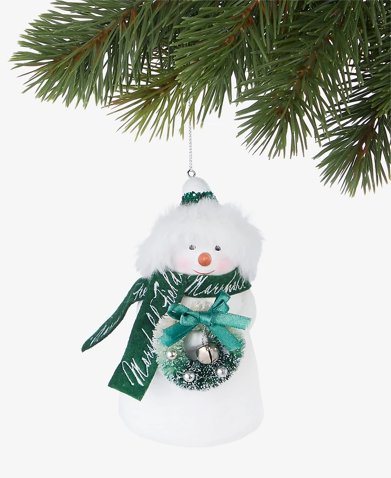 Holiday Lane Chicago Marshall Fields Snowman Ornament, Macy's Exclusive