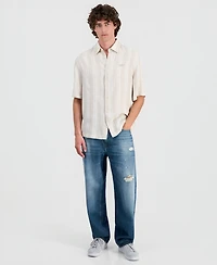 Guess Men's Textured Jacquard Button-Up Shirt