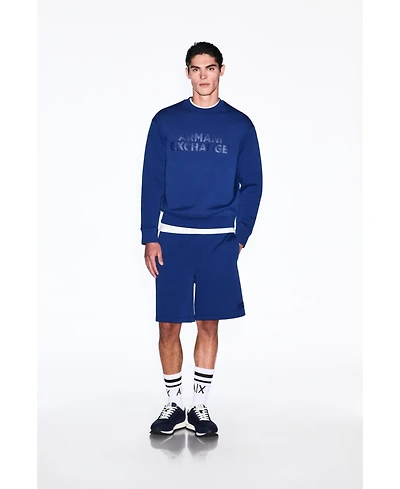 A|X Armani Exchange Men's Elevated Logo Crewneck Sweatshirt