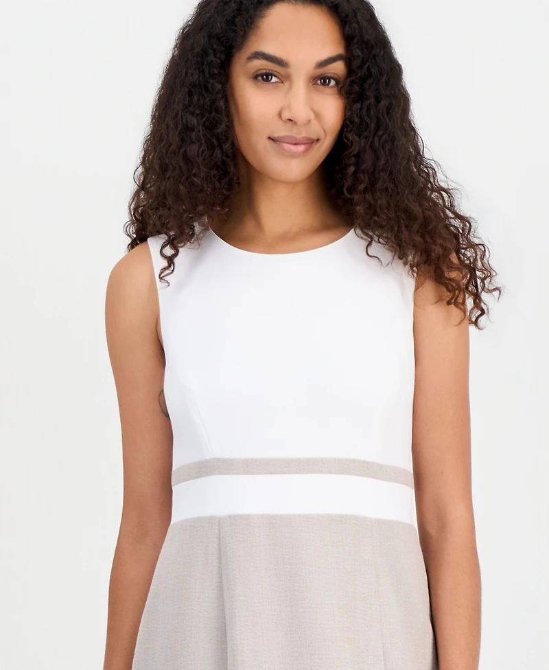 Kasper Women's Sleeveless Colorblocked Sheath Dress