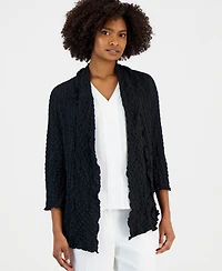 Kasper Women's Collared Open-Front Jacket