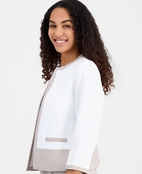 Kasper Women's Open-Front Border Jacket