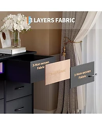 gaomon 70 Inch Long Dresser with 13 Drawers, Tv Stand for 65-80 Charging Station & Led Lights