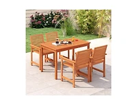 Slickblue 48-Inch Outdoor Wood Dining Table for 4–6 People