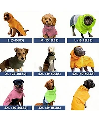 Aronkl Dog Raincoat - Waterproof, Windproof, Reflective, Breathable, Coverage
