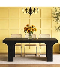 Tribesigns Large Dining Table for 6-8 People, 70.9" Long Wooden Kitchen Dinner Table