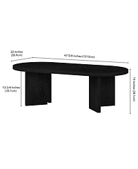 Hudson & Canal Alma 48" Wide Oval Coffee Table