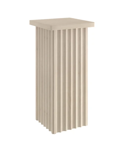 Hudson & Canal Bourne 22" Wide Square Fluted Side Table