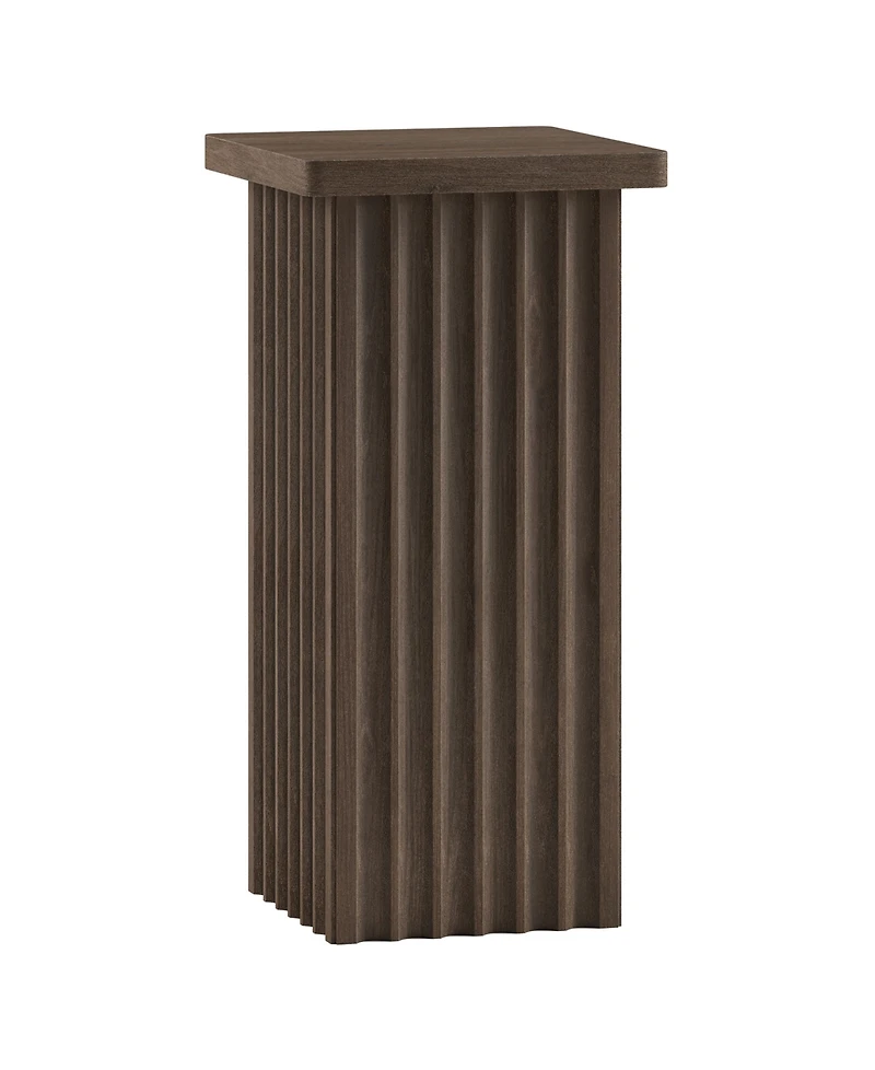Hudson & Canal Bourne 22" Wide Square Fluted Side Table