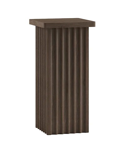Hudson & Canal Bourne 22" Wide Square Fluted Side Table
