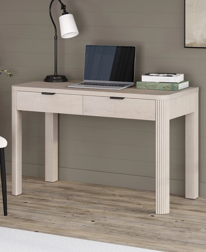 Hudson & Canal Lonsdale 48'' Wide Rectangular Fluted Desk
