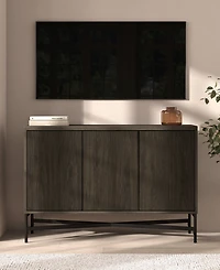 Hudson & Canal Brighton 48" Wide Rectangular Fluted Buffet Table