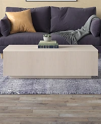 Hudson & Canal Reyes 48" Wide Rectangular Fluted Coffee Table
