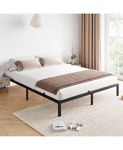 gaomon 10 Inch Queen Metal Platform Bed Frame Low-Profile 800 Lbs Capacity No Box Spring Easy Assembly Noiseless