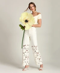 Pant Embroidered Cutout