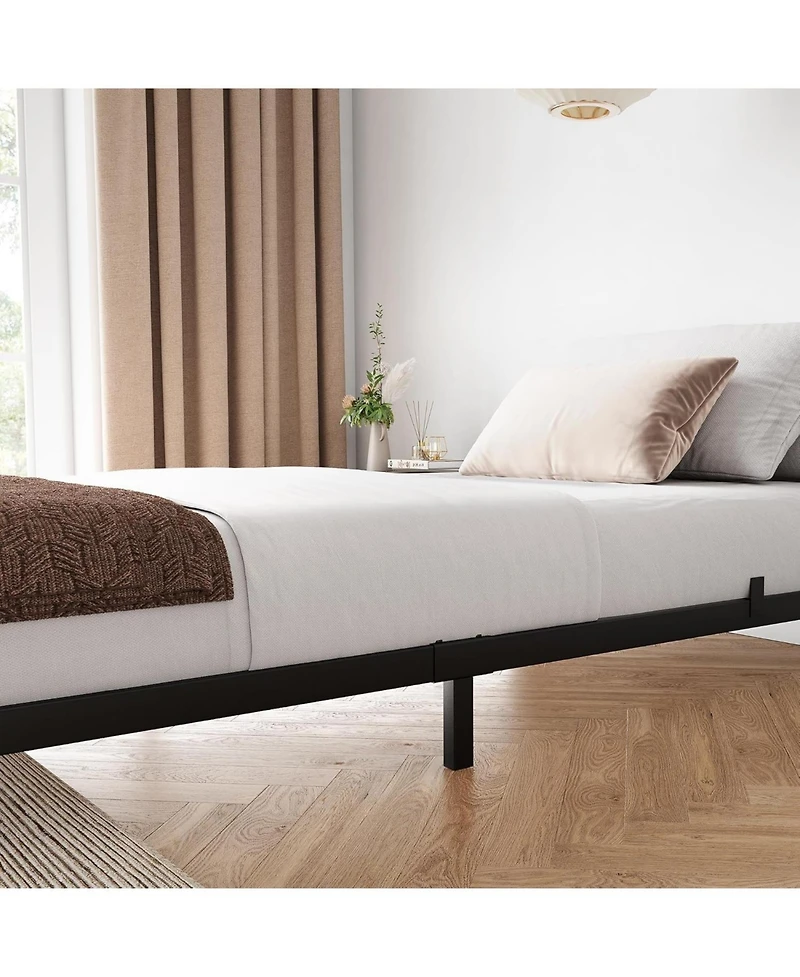 gaomon Twin-xl Metal Bed Frame 6 Inch Heavy Duty Steel Slats Platform Under Storage Noise-Free No Box Spring Easy Assembly