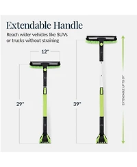Best Choice Products 39" Extendable Snow Brush with Shovel, Squeegee and Ice Scraper Storage Bag
