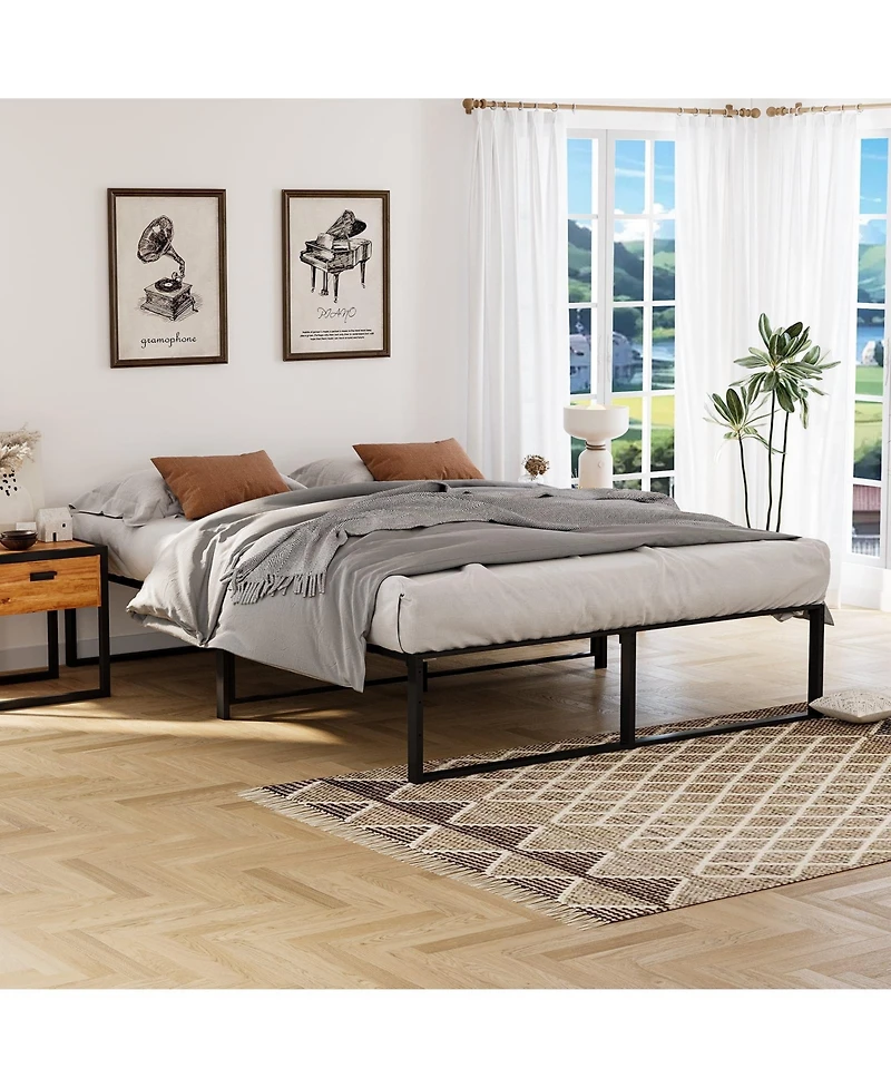 gaomon Metal Platform Bed Frame Noise Free Strong Support Slats 800 Lbs Capacity No Box Spring Heavy Duty