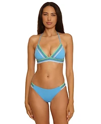 Becca Women's Fiesta Basket Weave Trim Hipster Bottom