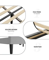 gaomon Queen Bed Frame with Headboard, Upholstered Platform Bed with Wood Slat Support, Sturdy Support Feet
