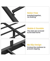 gaomon 14 Inch Metal Bed Frame-High Profile-Heavy Duty Sturdy Platform-Easy Assembly