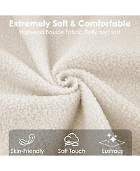 gaomon Bed Frame with Upholstered Headboard, Soft Low Profile Sturdy Platform Bed with Rounded Corners Design, Heavy Duty